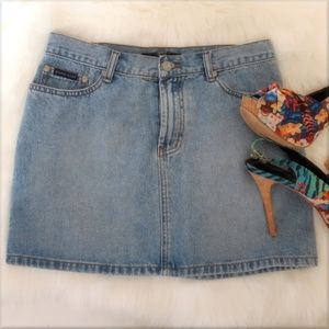 GLOBAL MIND Denim Mini Skirt